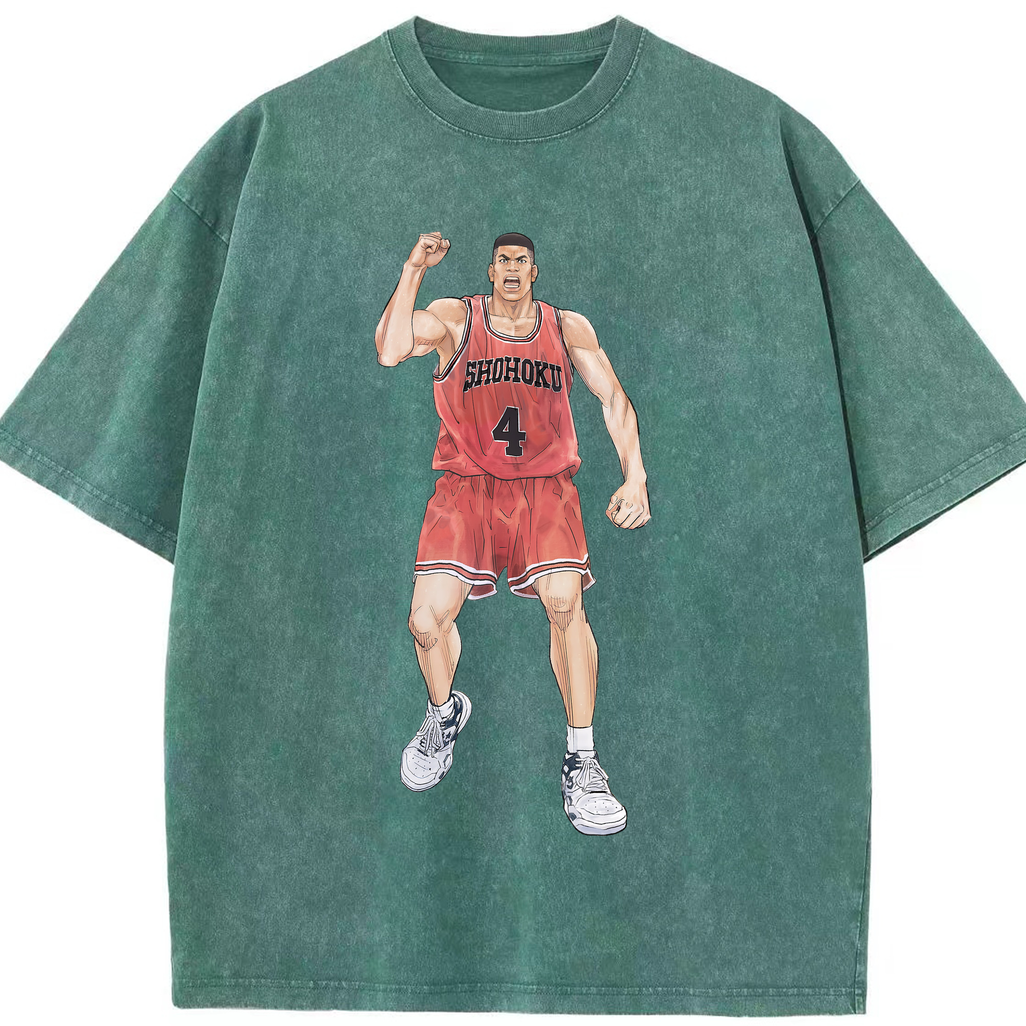 （画像用） SLAM DUNK／スラムダンク 綿100% ヴィンテージ風 半袖Tシャツ（フロントプリント）